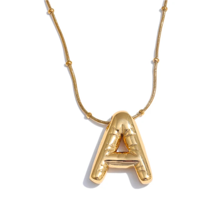 REMEMBER ME - BALOON STYLE LETTER NECKLACE