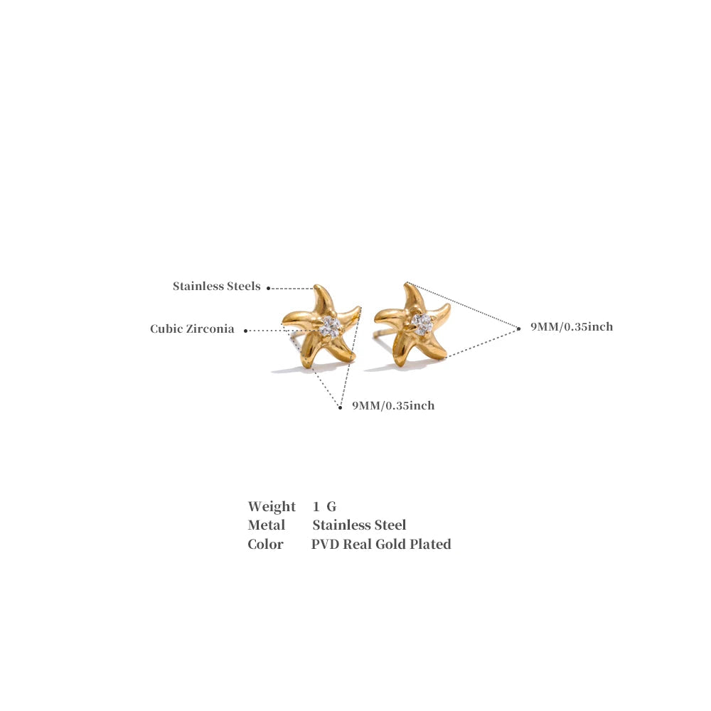 SEA BRIGHTNESS STARFISH EARRINGS