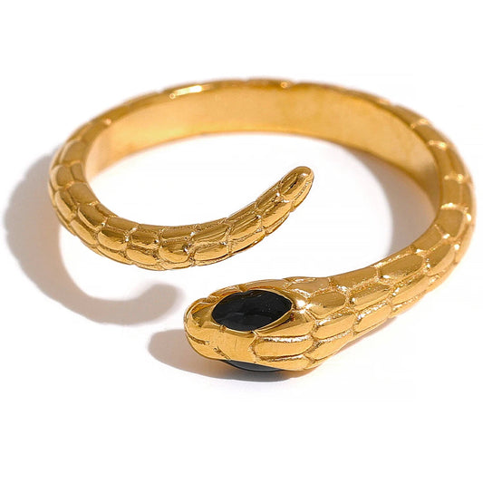 VENOMOUS CHARM- GOLD ADJUSTABLE RING