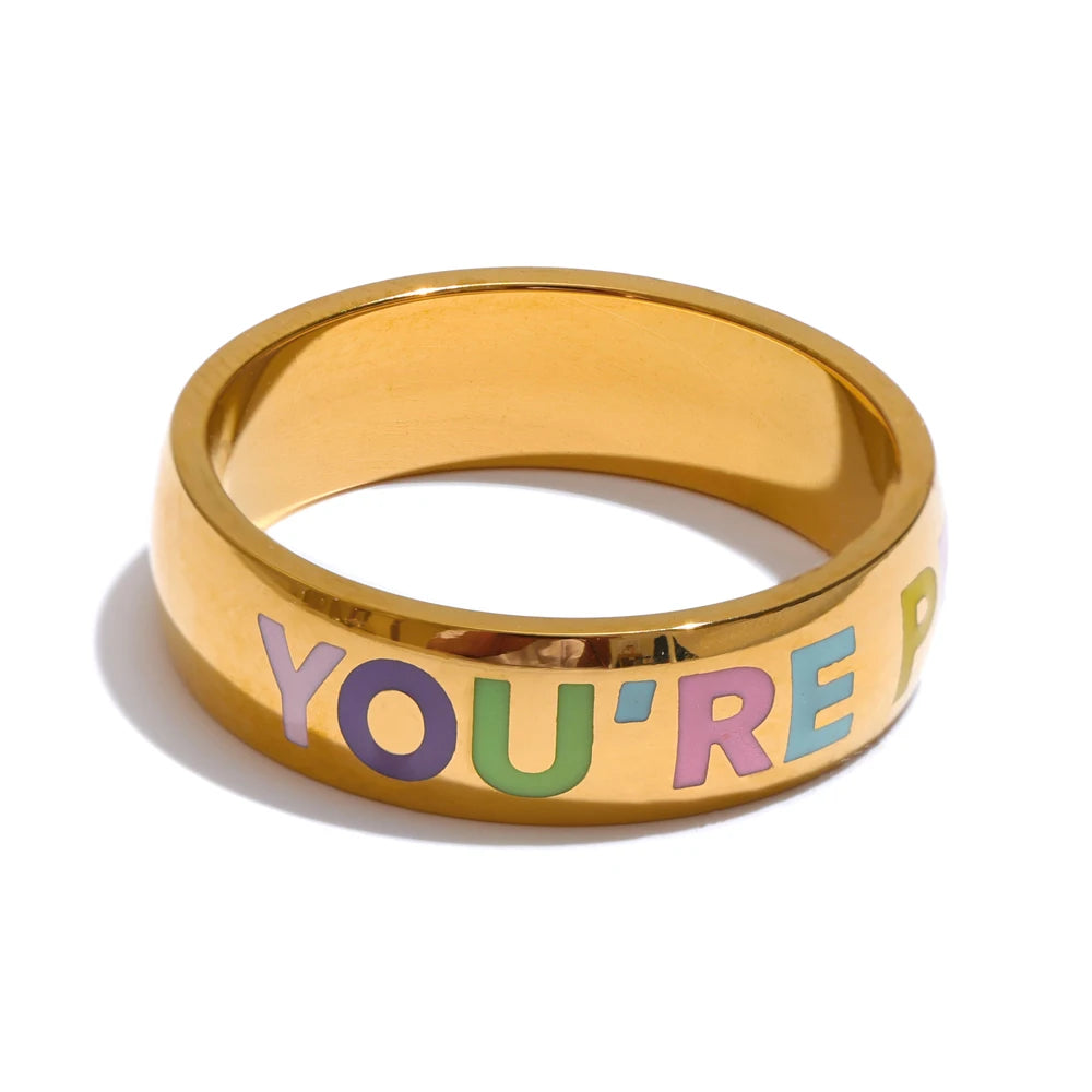 YOU'RE PERFECT- SELF LOVE AWARENESS RING