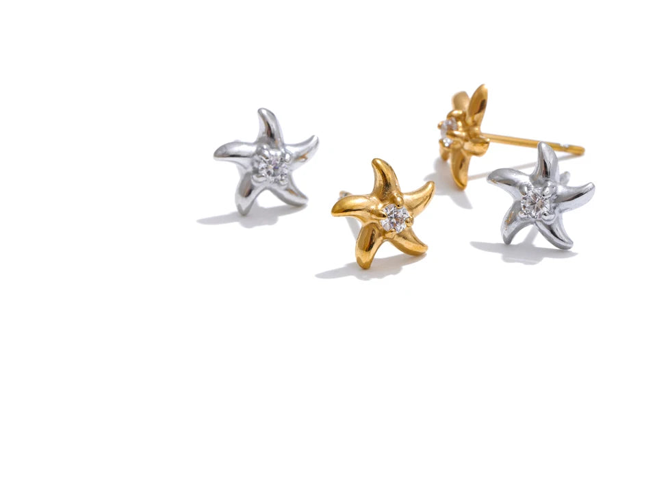 SEA BRIGHTNESS STARFISH EARRINGS