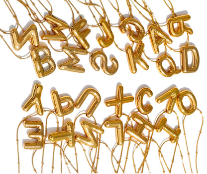 REMEMBER ME - BALOON STYLE LETTER NECKLACE