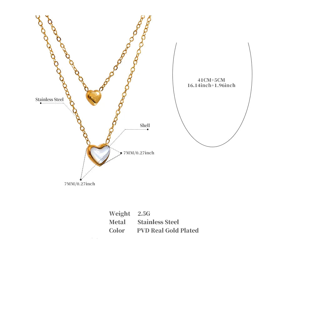 HEART TO HEART -DOUBLE LAYERED NECKLACE