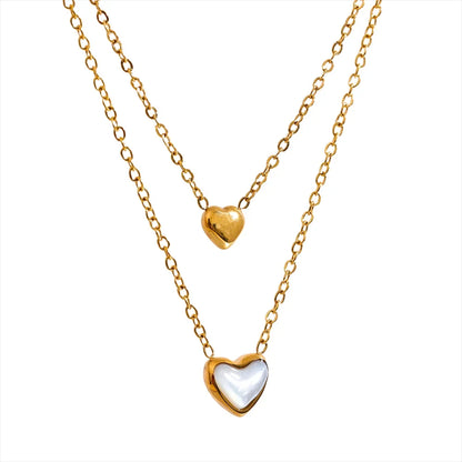 HEART TO HEART -DOUBLE LAYERED NECKLACE